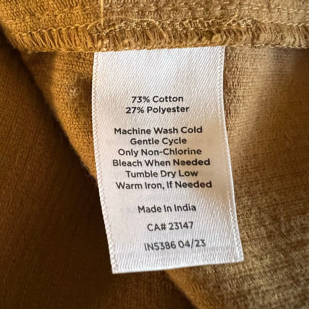 Talbots Corduroy A Line Skirt Size 18 Camel Brown Knee Length Preppy Pocket - Picture 9 of 10